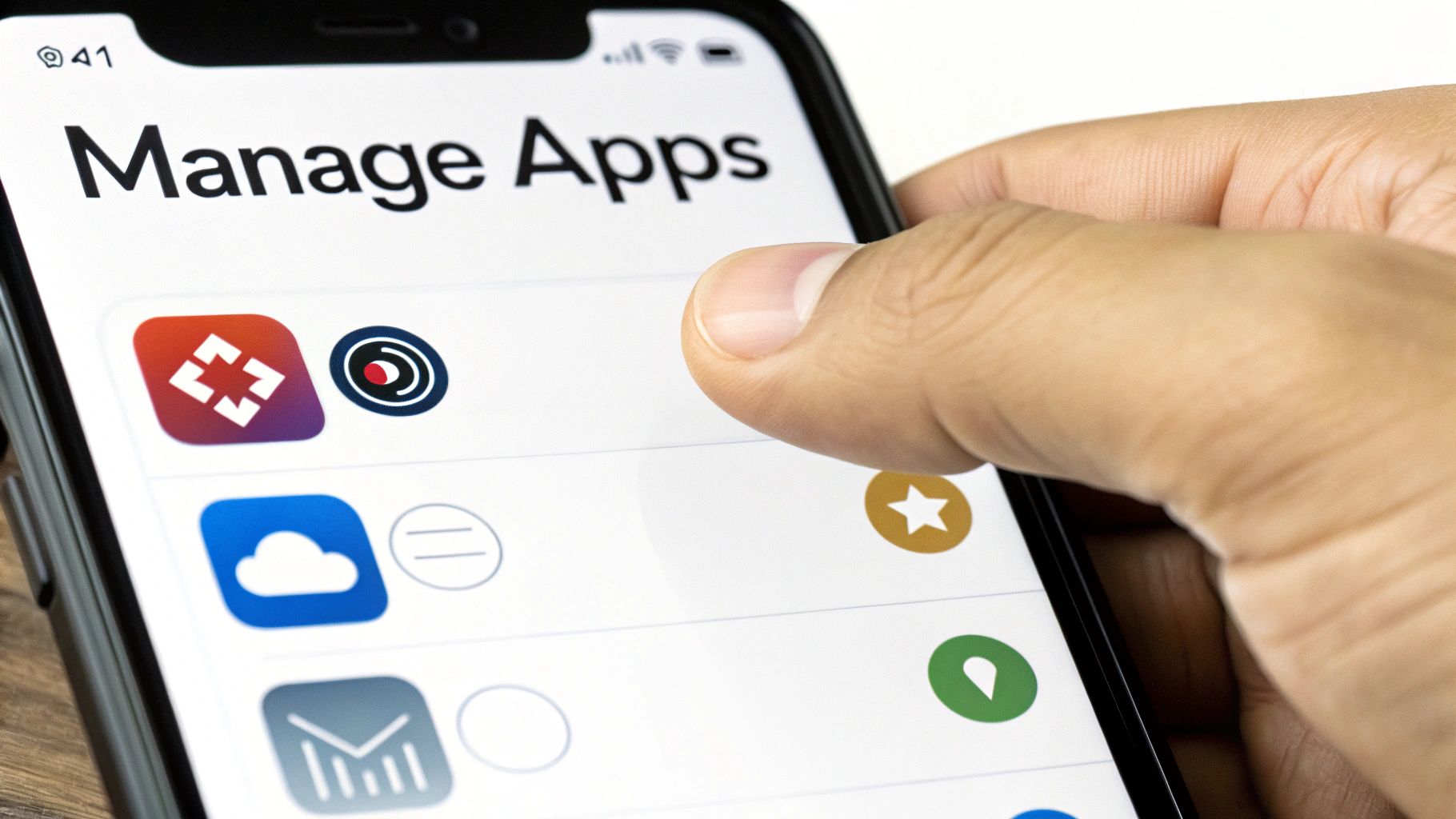A smartphone screen showing a list of apps with their battery usage percentages, helping to identify power-hungry apps.