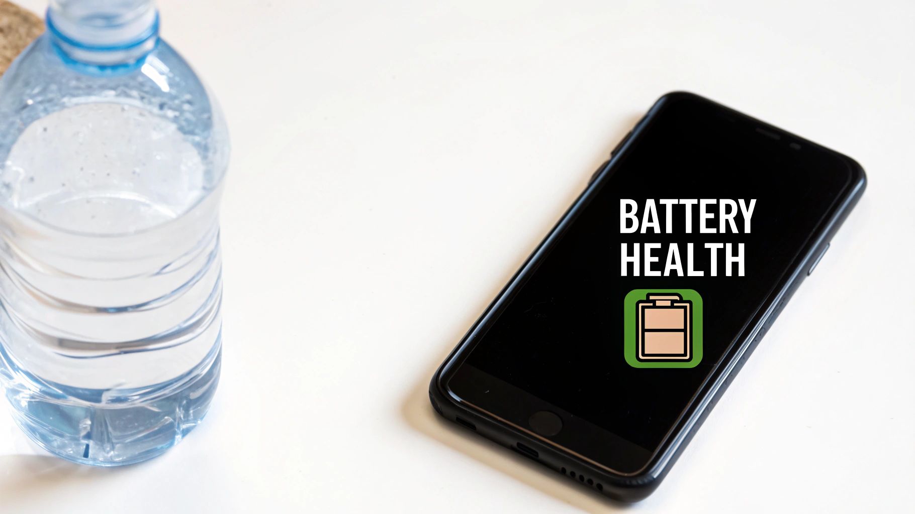 A close-up shot of a smartphone's battery health screen showing its maximum capacity percentage.