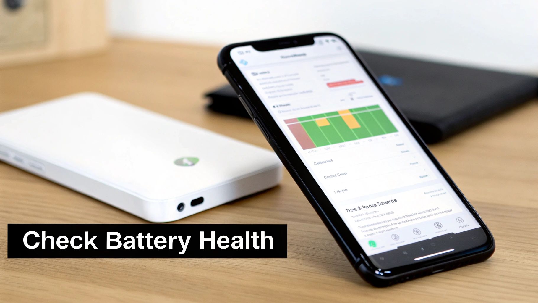 A repair technician looking at the internal components of a smartphone.