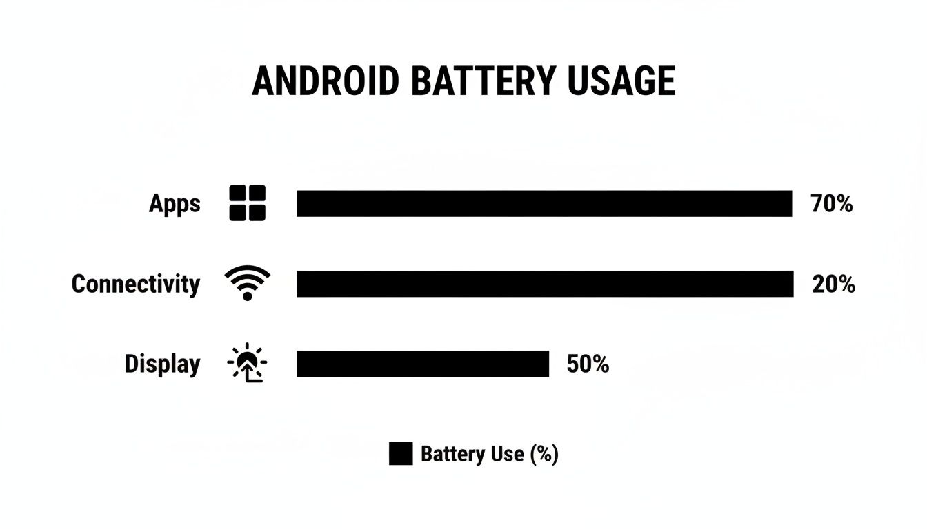 Screenshot from https://developer.android.com/images/ui/battery_usage_report.png